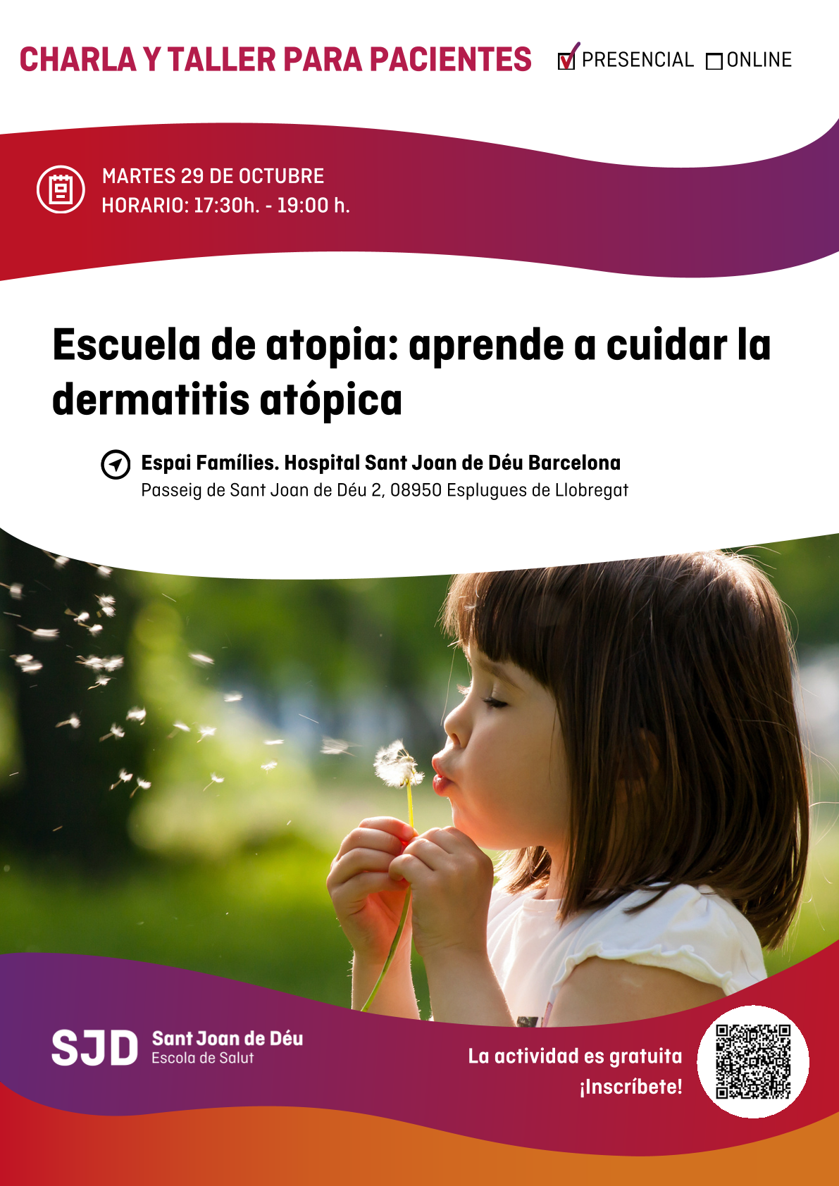 Charla y Taller Escola Atopia Hosp Sant Joan de Déu 29/10/24